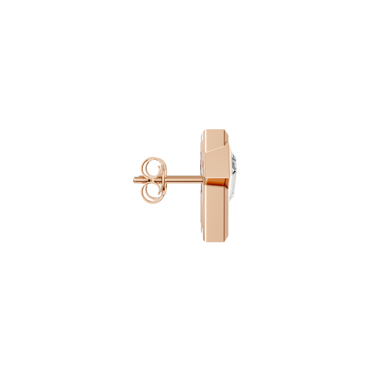 Seraphine Baguette Lab Grown Diamond Geometric Stud Earrings In 14K Gold
