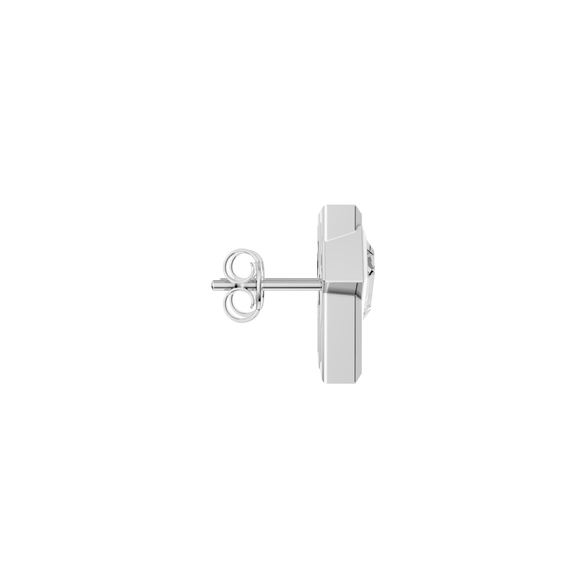 Seraphine Baguette Lab Grown Diamond Geometric Stud Earrings In 14K Gold