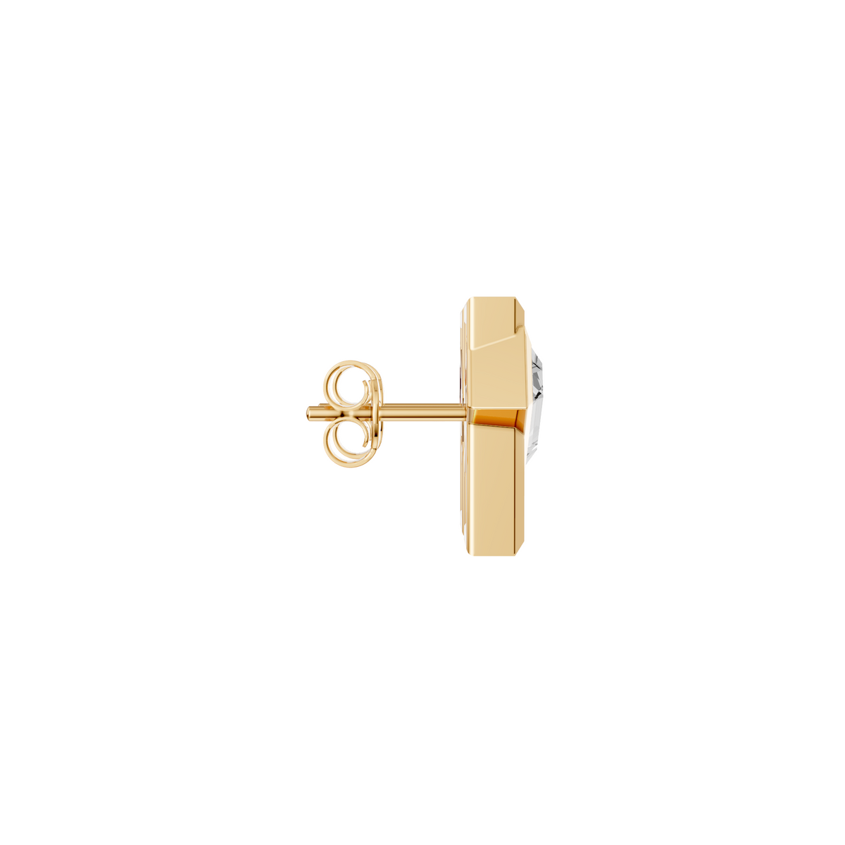 Seraphine Baguette Lab Grown Diamond Geometric Stud Earrings In 14K Gold