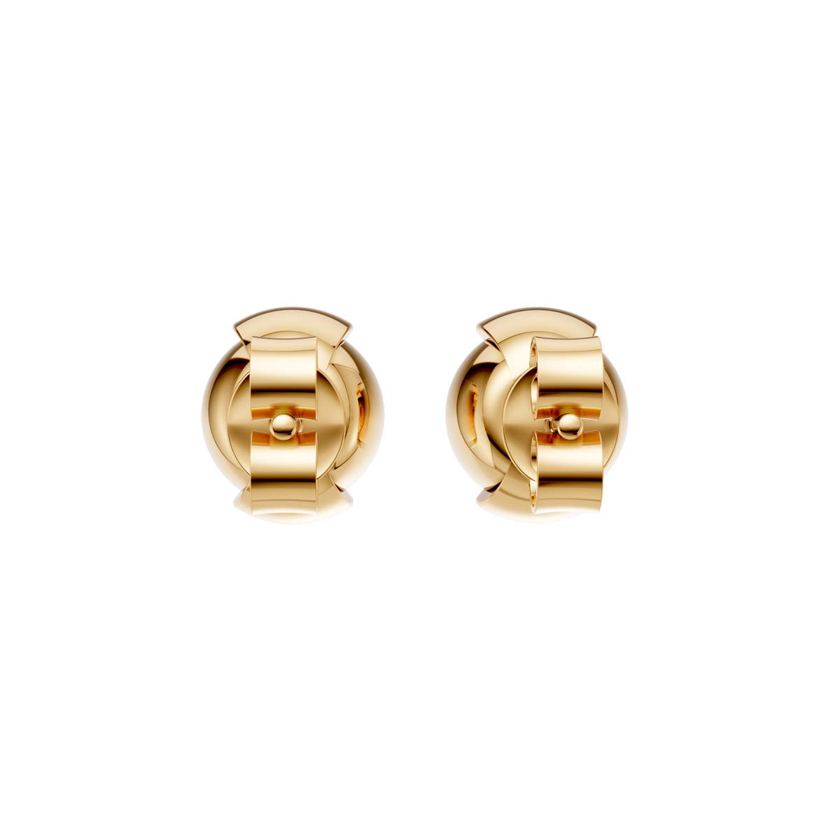 Round Solitaire Stud Earrings In 14KT Gold