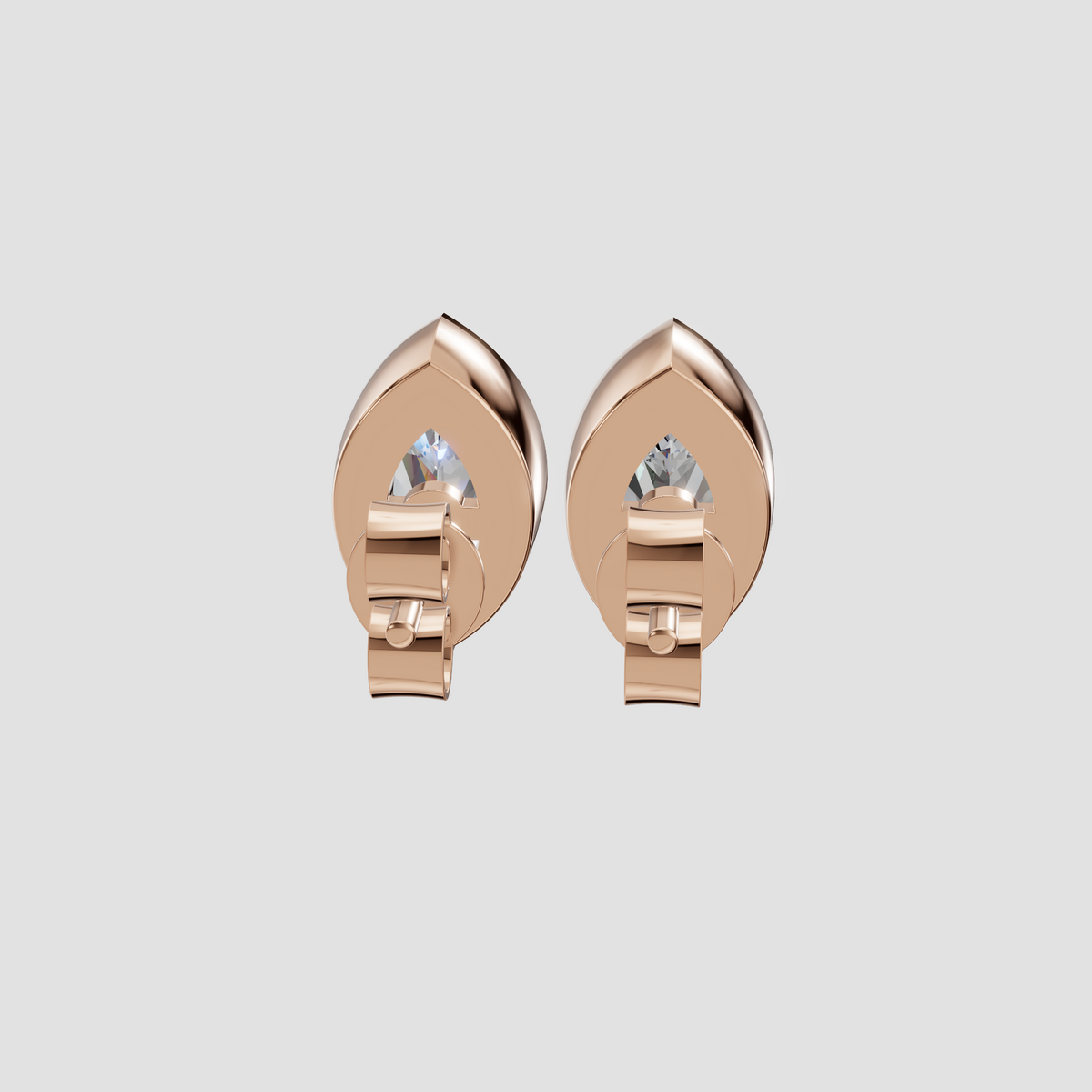 Rosalind Marquise Diamond Bezel Stud Earrings