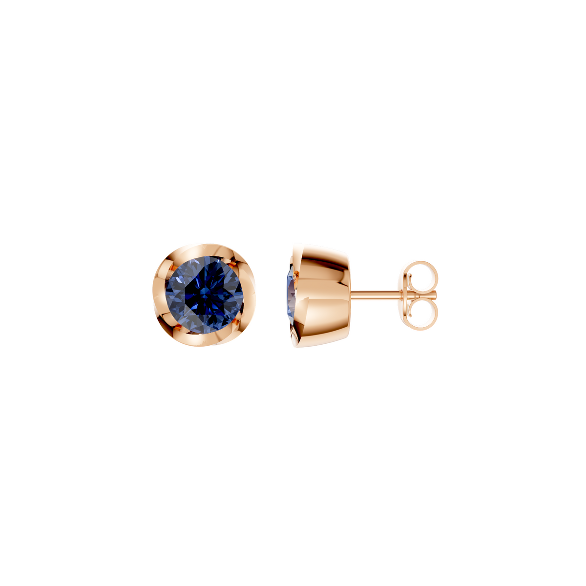 1.92 CTW Lab Grown Blue Diamond Stud Earrings