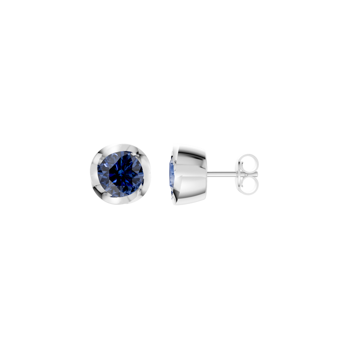 1.92 CTW Lab Grown Blue Diamond Stud Earrings