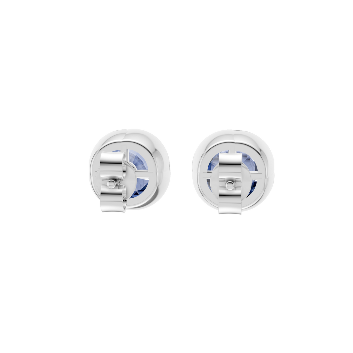 1.92 CTW Lab Grown Blue Diamond Stud Earrings