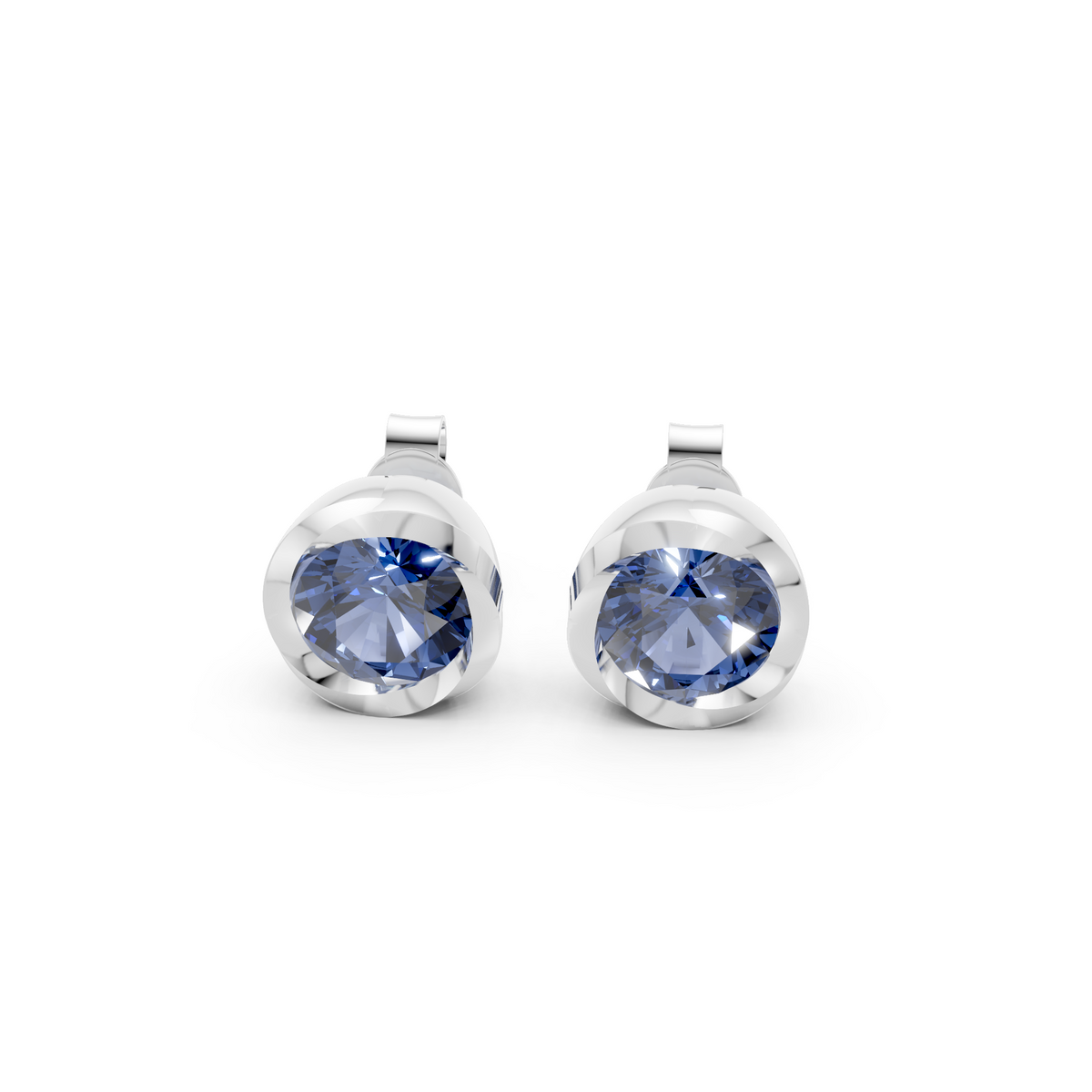 1.92 CTW Lab Grown Blue Diamond Stud Earrings