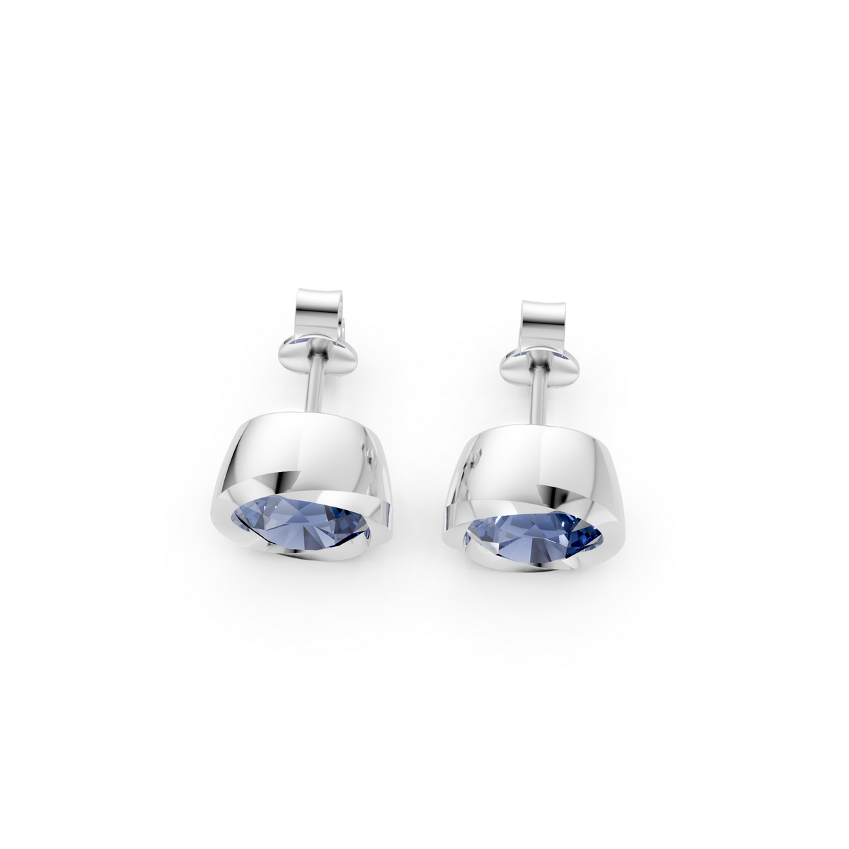 1.92 CTW Lab Grown Blue Diamond Stud Earrings