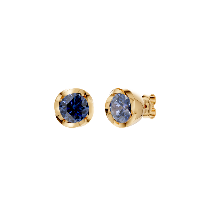 1.92 CTW Lab Grown Blue Diamond Stud Earrings