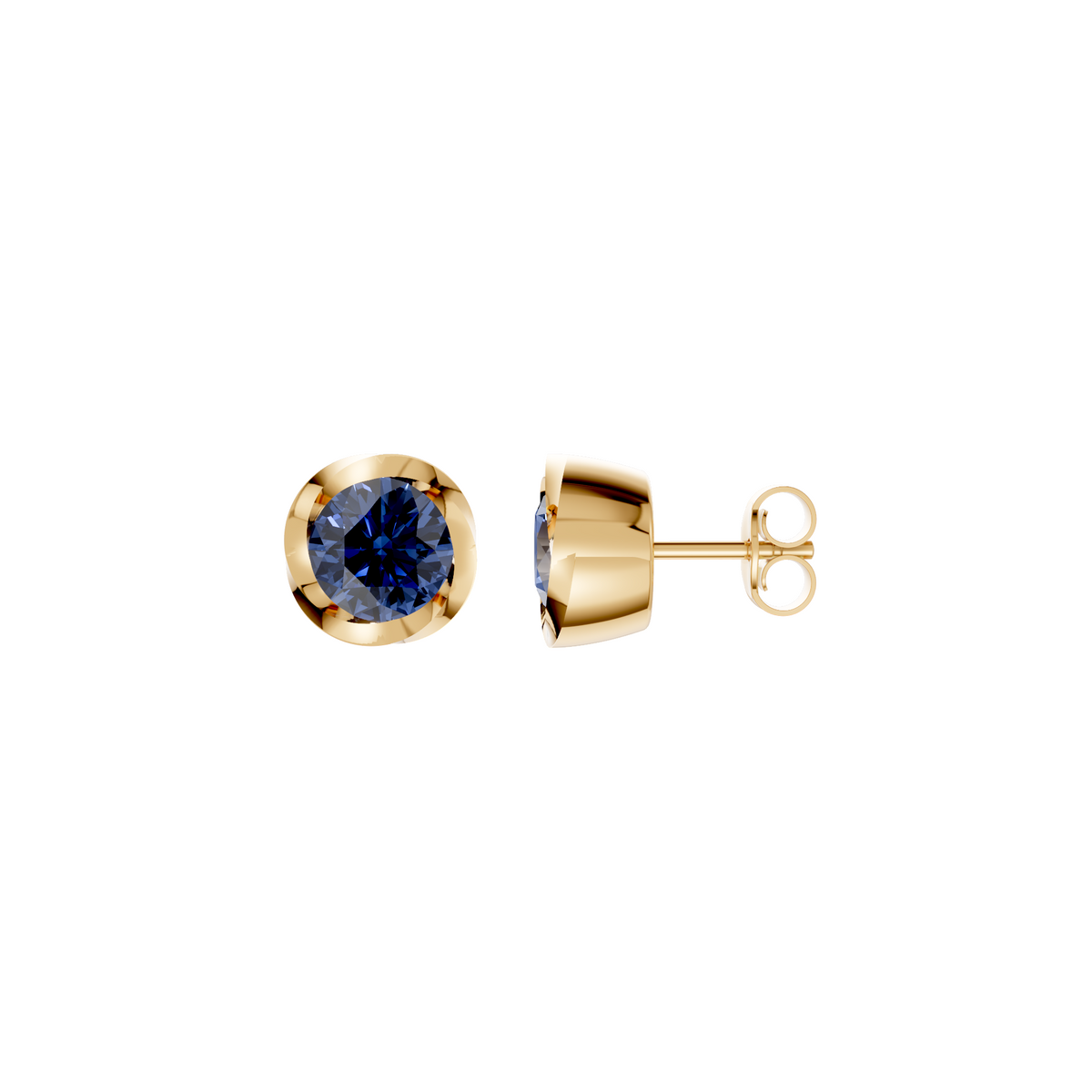 1.92 CTW Lab Grown Blue Diamond Stud Earrings