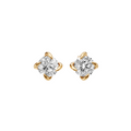Lucia Round Diamond Claw Prong Solitaire Stud Earrings