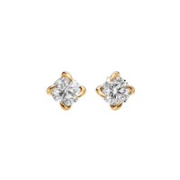Lucia Round Diamond Claw Prong Solitaire Stud Earrings