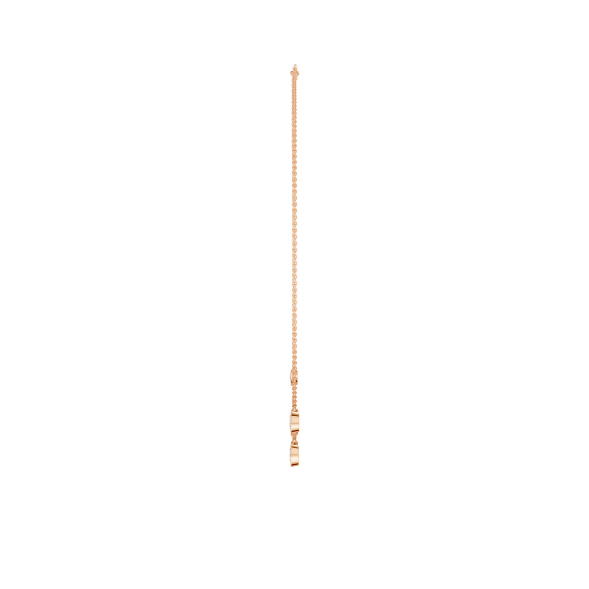 Reya Oval Lab Grown Diamond Bezel Station Necklace – 14K Yellow Gold