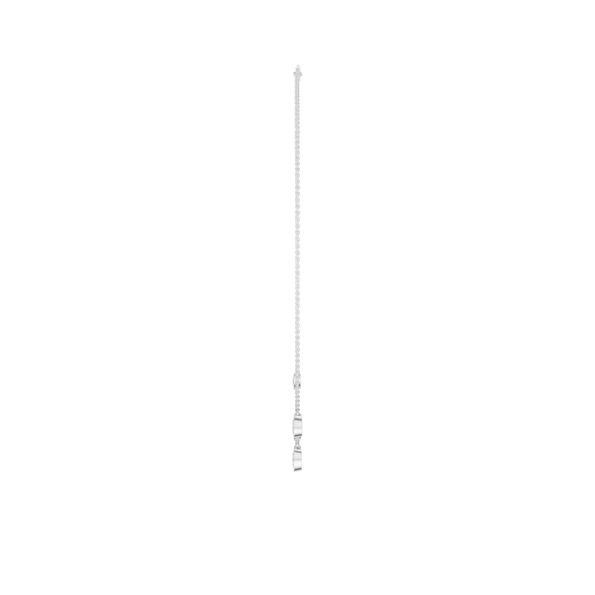 Reya Oval Lab Grown Diamond Bezel Station Necklace – 14K Yellow Gold