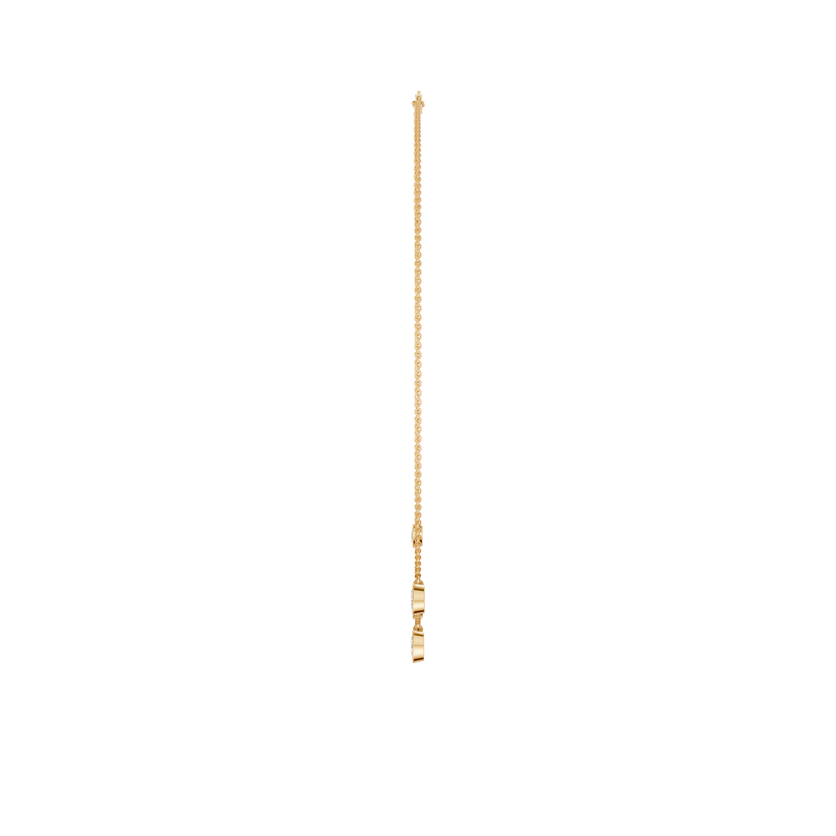 Reya Oval Lab Grown Diamond Bezel Station Necklace – 14K Yellow Gold