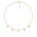 Reya Oval Lab Grown Diamond Bezel Station Necklace – 14K Yellow Gold