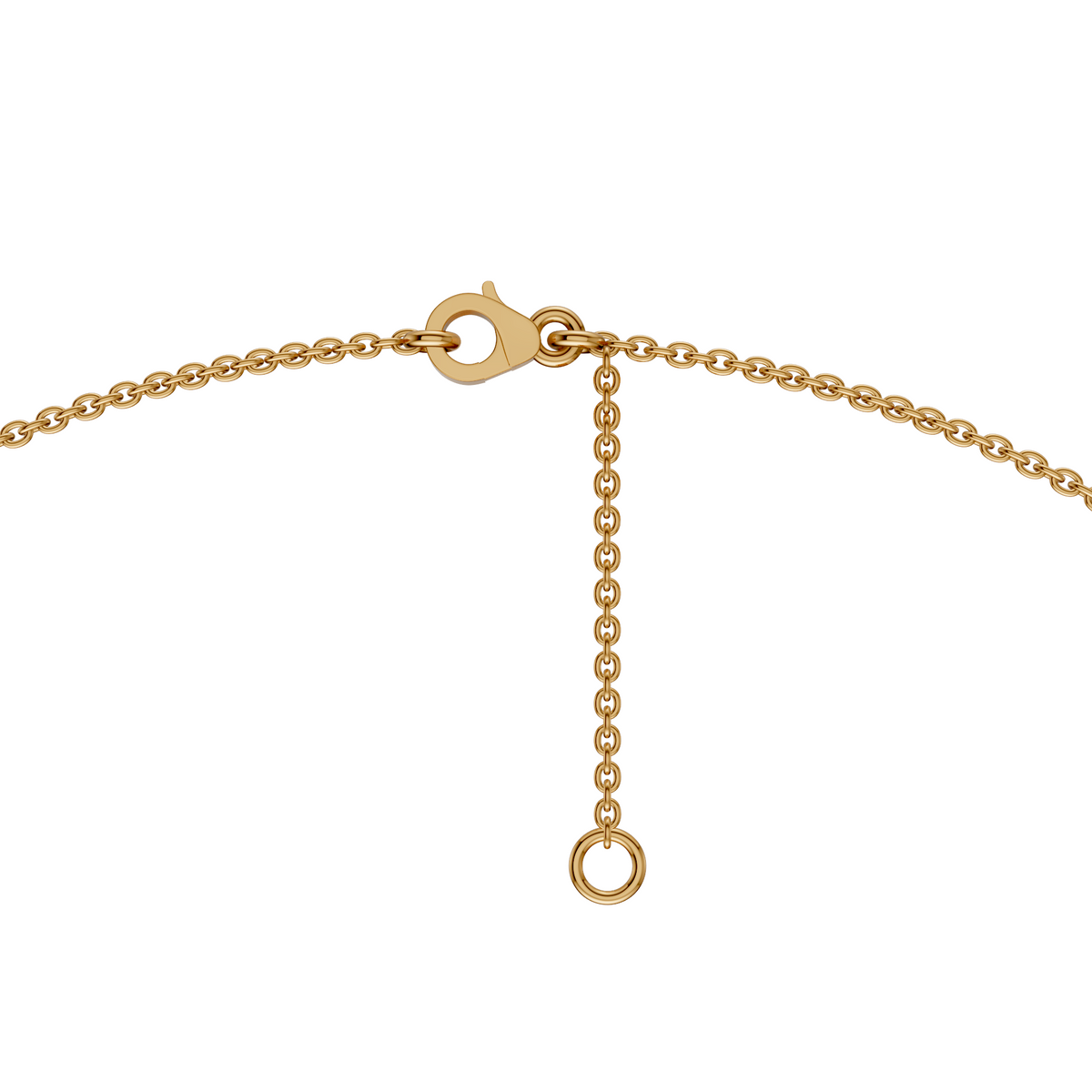 Reya Oval Lab Grown Diamond Bezel Station Necklace – 14K Yellow Gold
