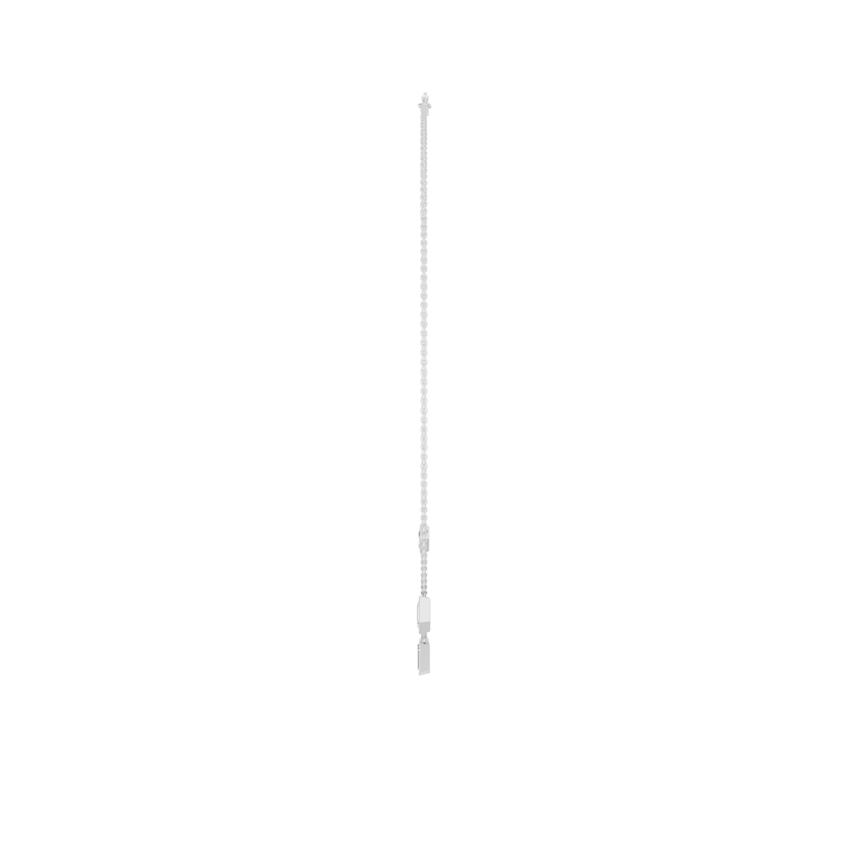 Lucia Baguette Lab Grown Diamond Bezel Station Necklace