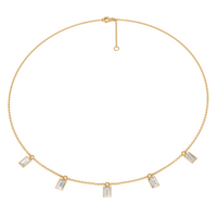 Lucia Baguette Lab Grown Diamond Bezel Station Necklace