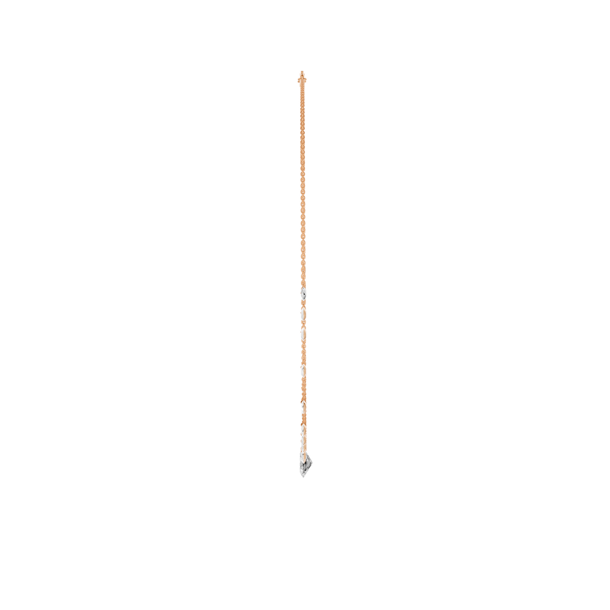 Lucia Rose Cut & Oval Diamond Floating Necklace