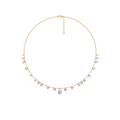 Lucia Rose Cut & Oval Diamond Floating Necklace