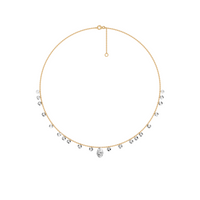 Lucia Rose Cut & Oval Diamond Floating Necklace