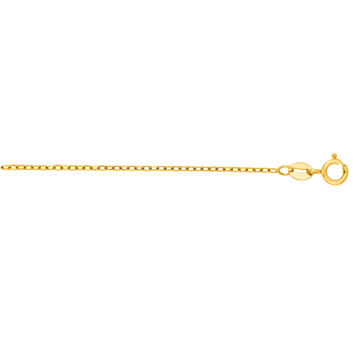 14K Yellow Gold 1.2mm Open Cable Chain Necklace