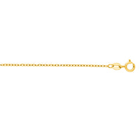 14K Yellow Gold 1.2mm Open Cable Chain Necklace
