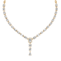 Celestia Multi-Shape Diamond Y Drop Necklace in 14K Yellow Gold