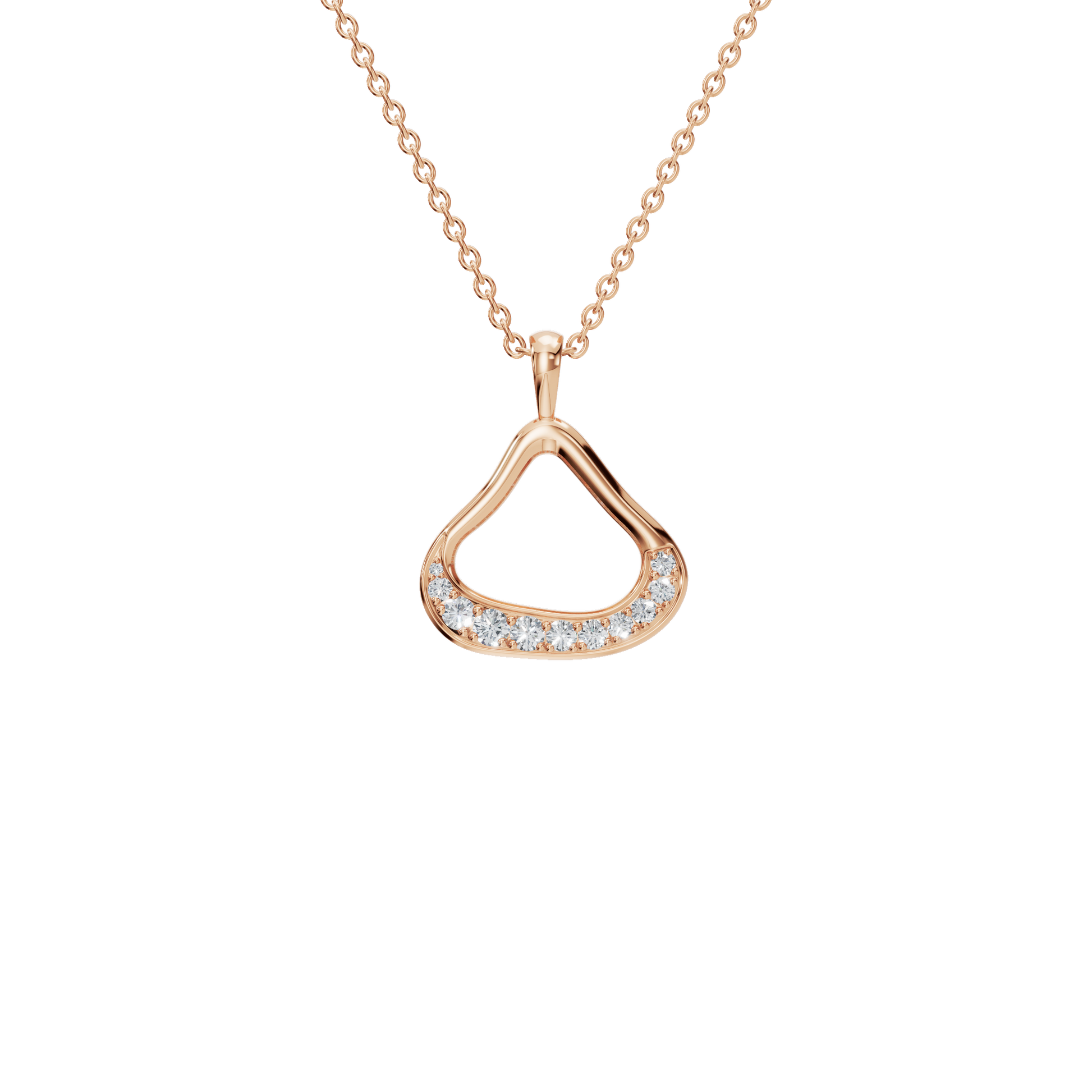Elegant Wave Diamond Pendant Necklace – Lab Grown Fine Jewelry for Holiday