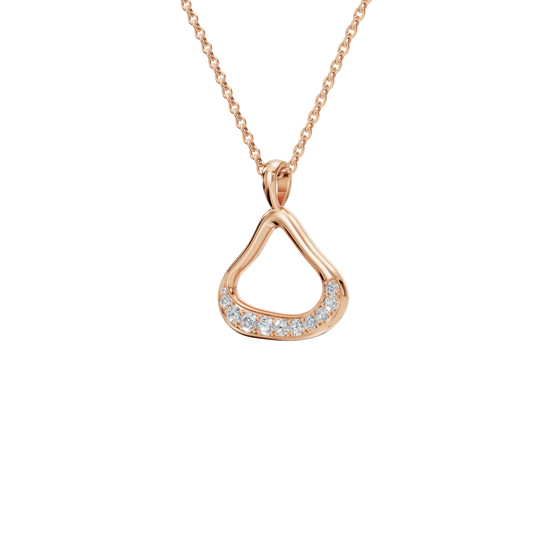 Elegant Wave Diamond Pendant Necklace – Lab Grown Fine Jewelry for Holiday