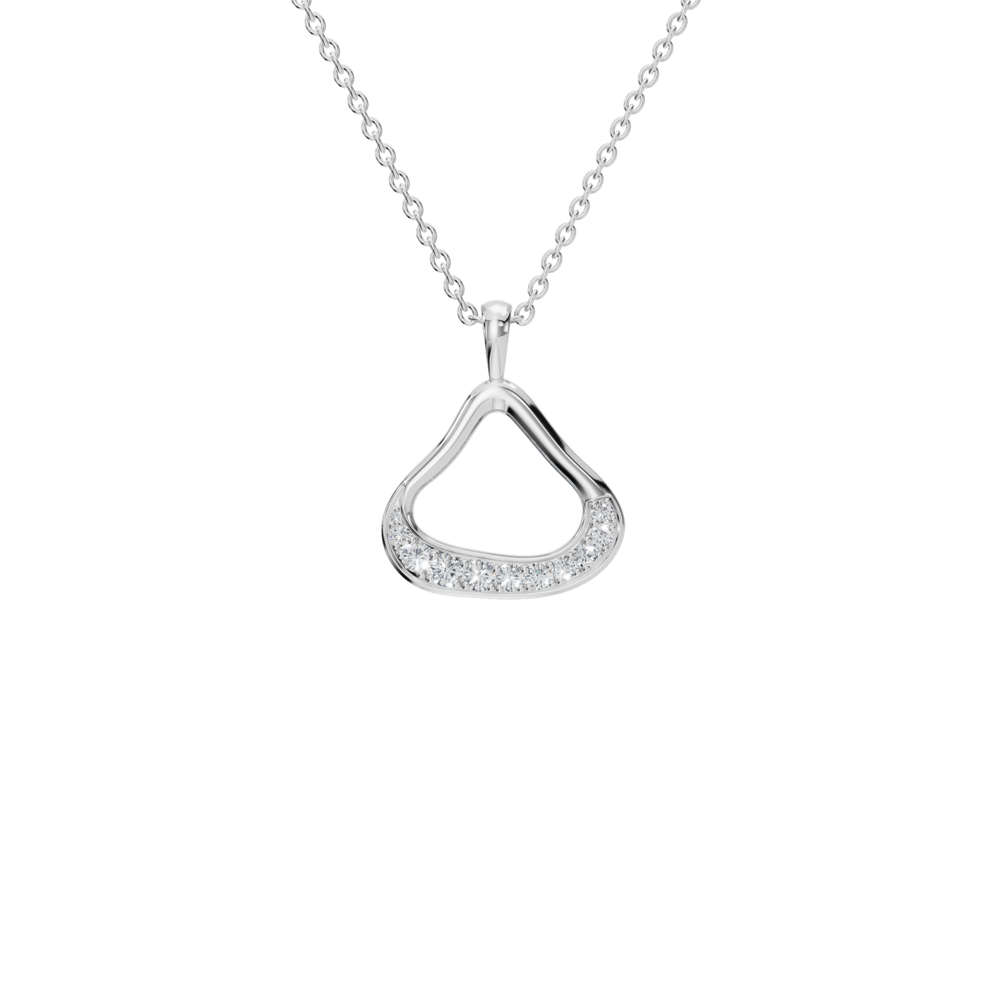 Elegant Wave Diamond Pendant Necklace – Lab Grown Fine Jewelry for Holiday