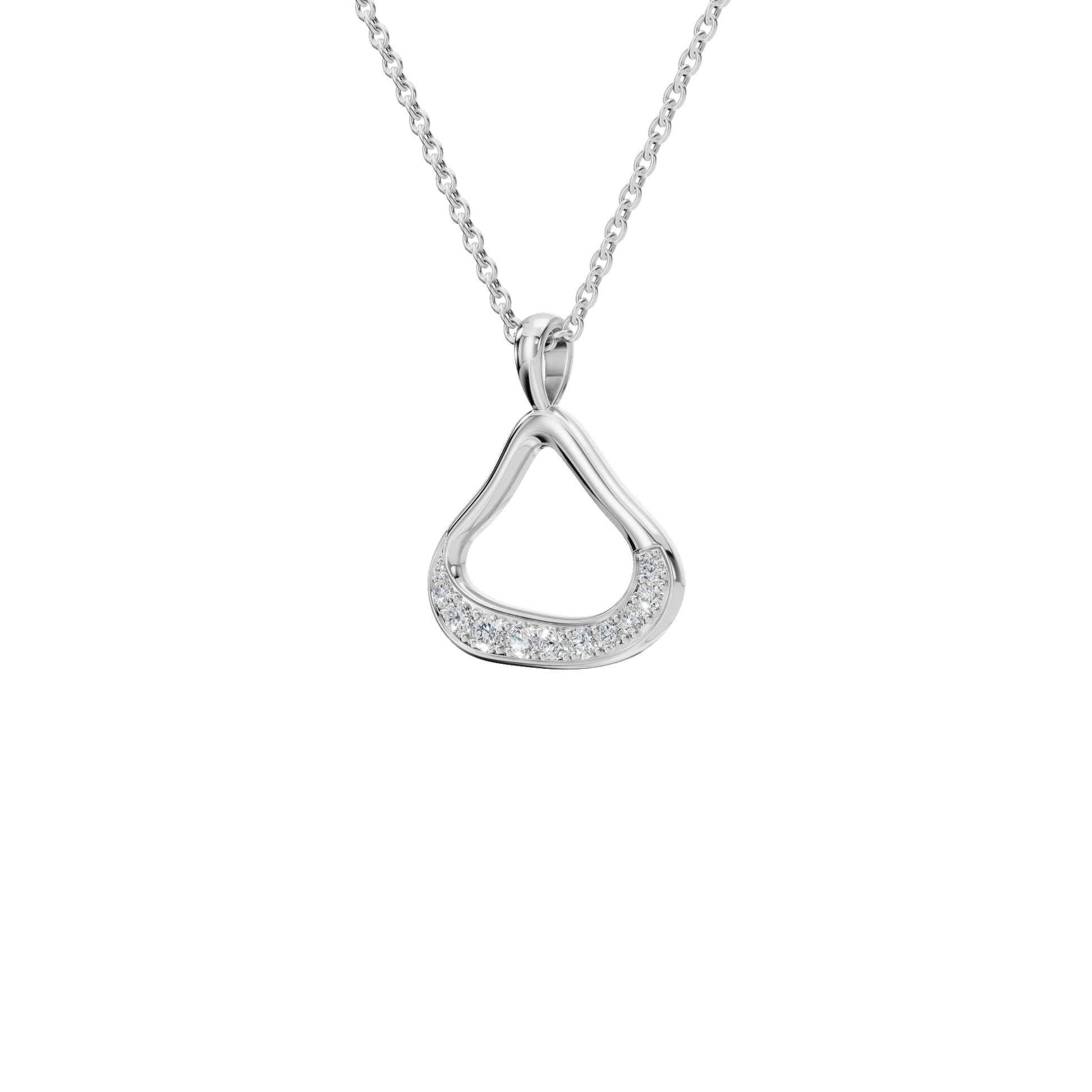Elegant Wave Diamond Pendant Necklace – Lab Grown Fine Jewelry for Holiday