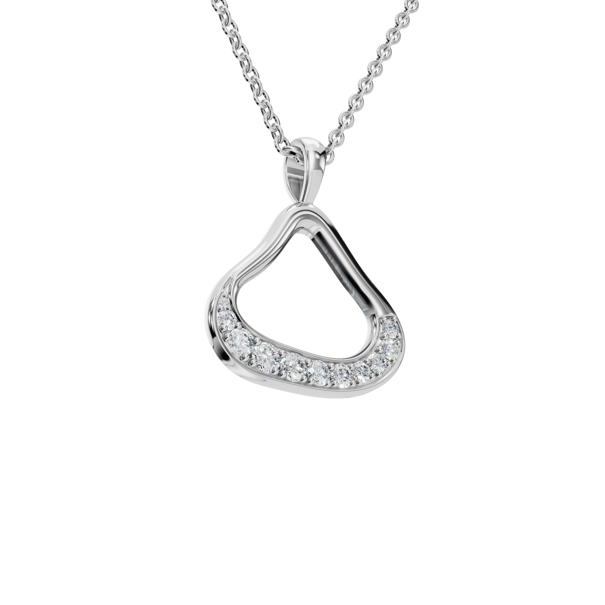 Elegant Wave Diamond Pendant Necklace – Lab Grown Fine Jewelry for Holiday