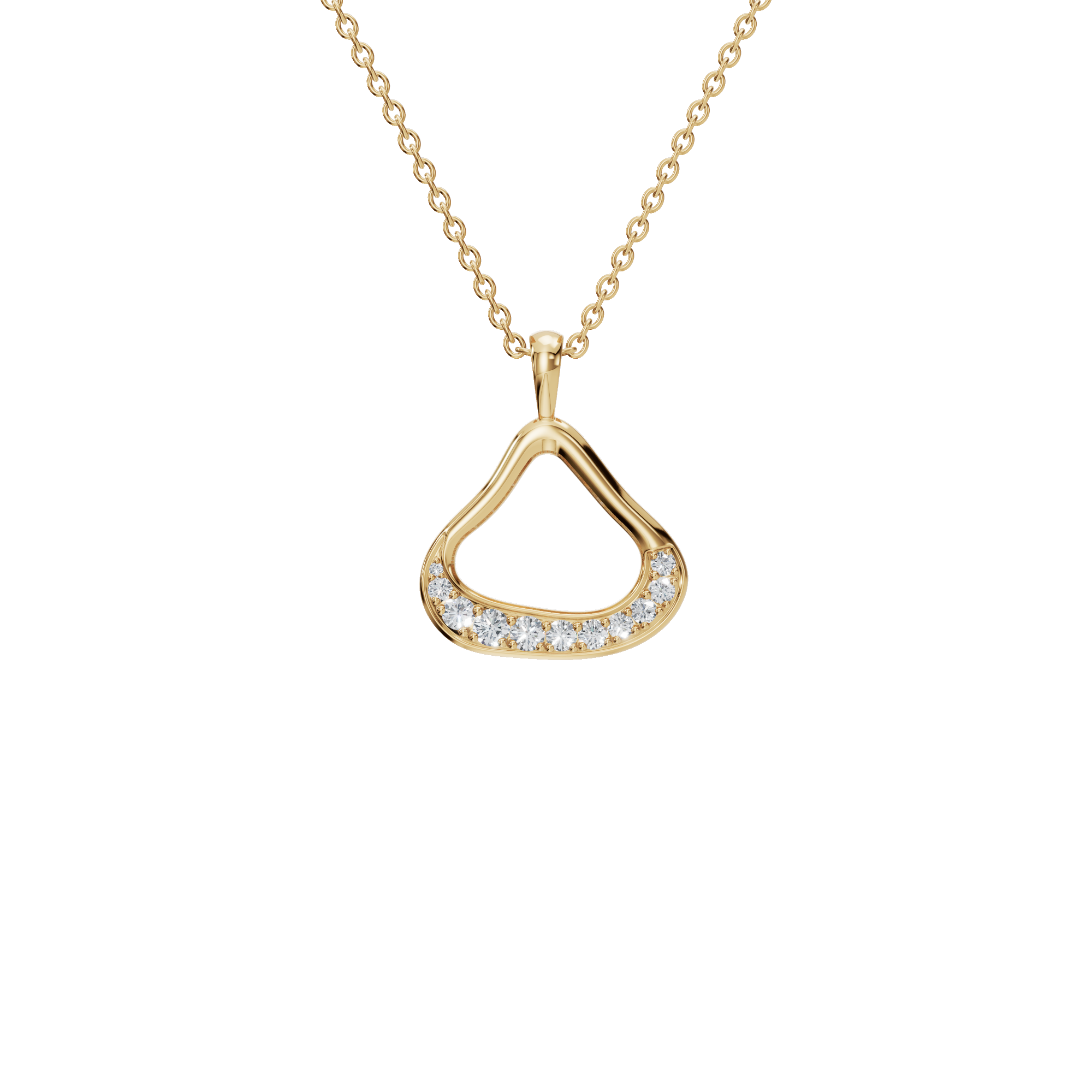 Elegant Wave Diamond Pendant Necklace – Lab Grown Fine Jewelry for USA Holiday