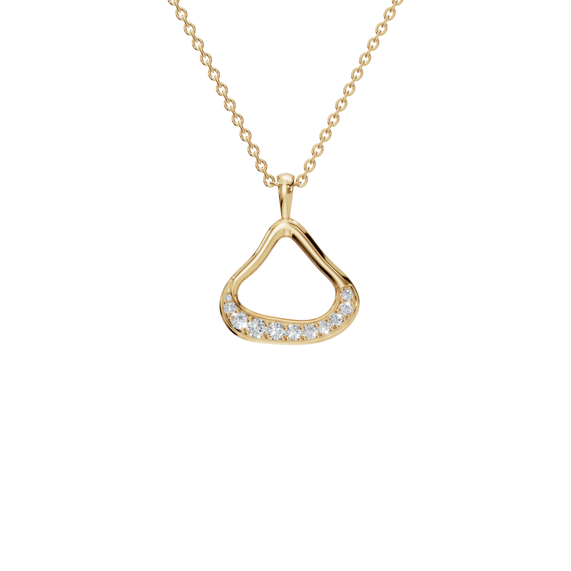 Elegant Wave Diamond Pendant Necklace – Lab Grown Fine Jewelry for Holiday