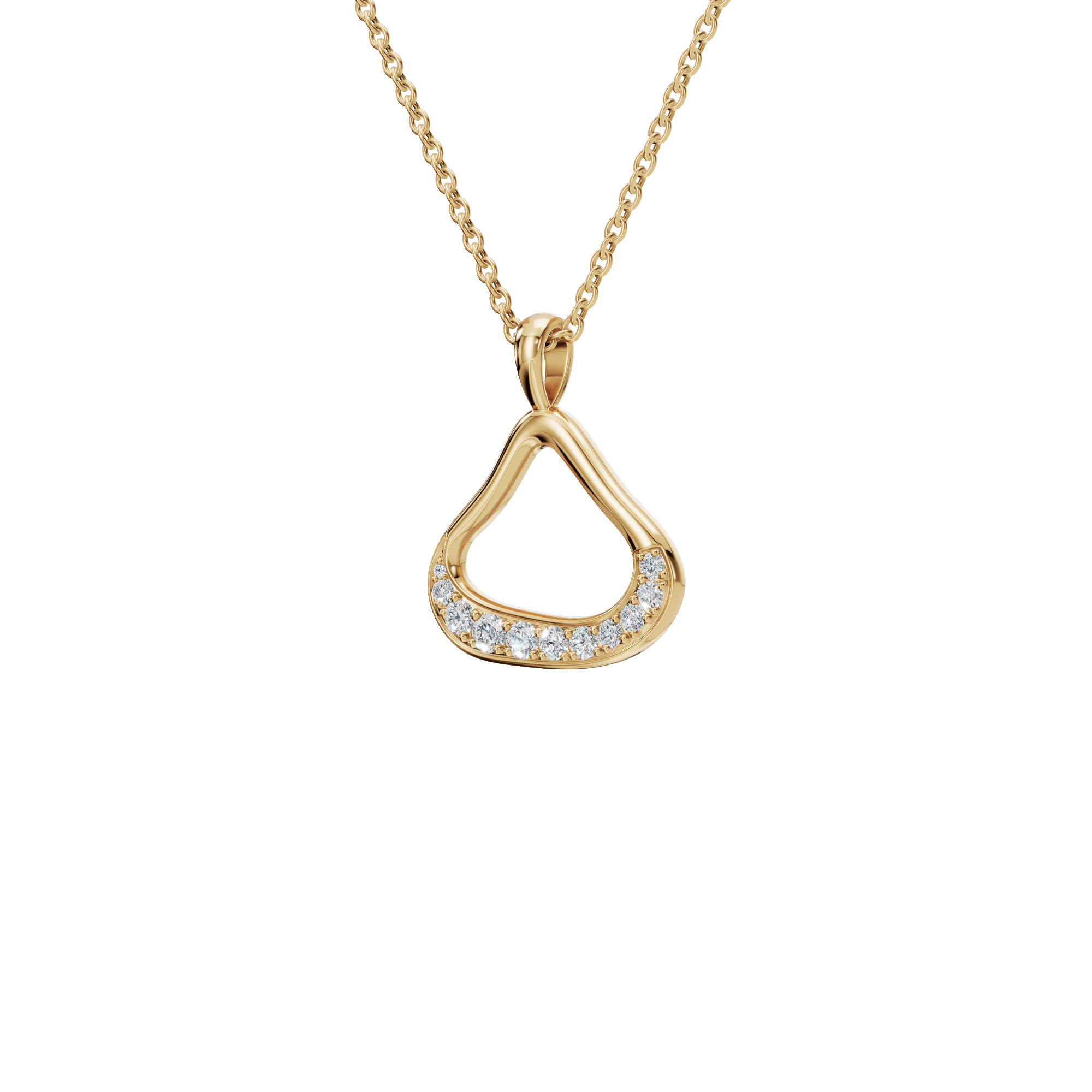 Elegant Wave Diamond Pendant Necklace – Lab Grown Fine Jewelry for USA Holiday