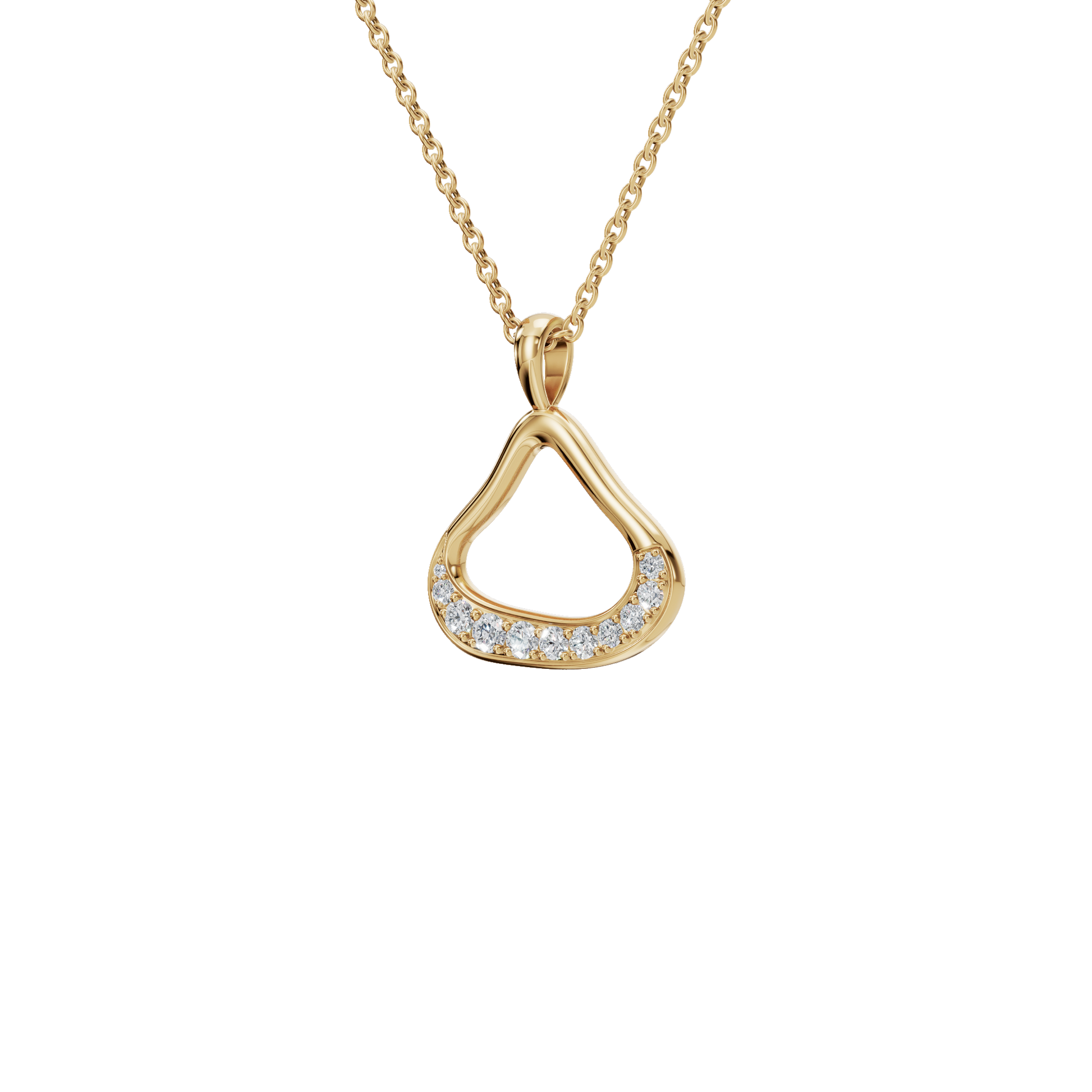 Elegant Wave Diamond Pendant Necklace – Lab Grown Fine Jewelry for Holiday