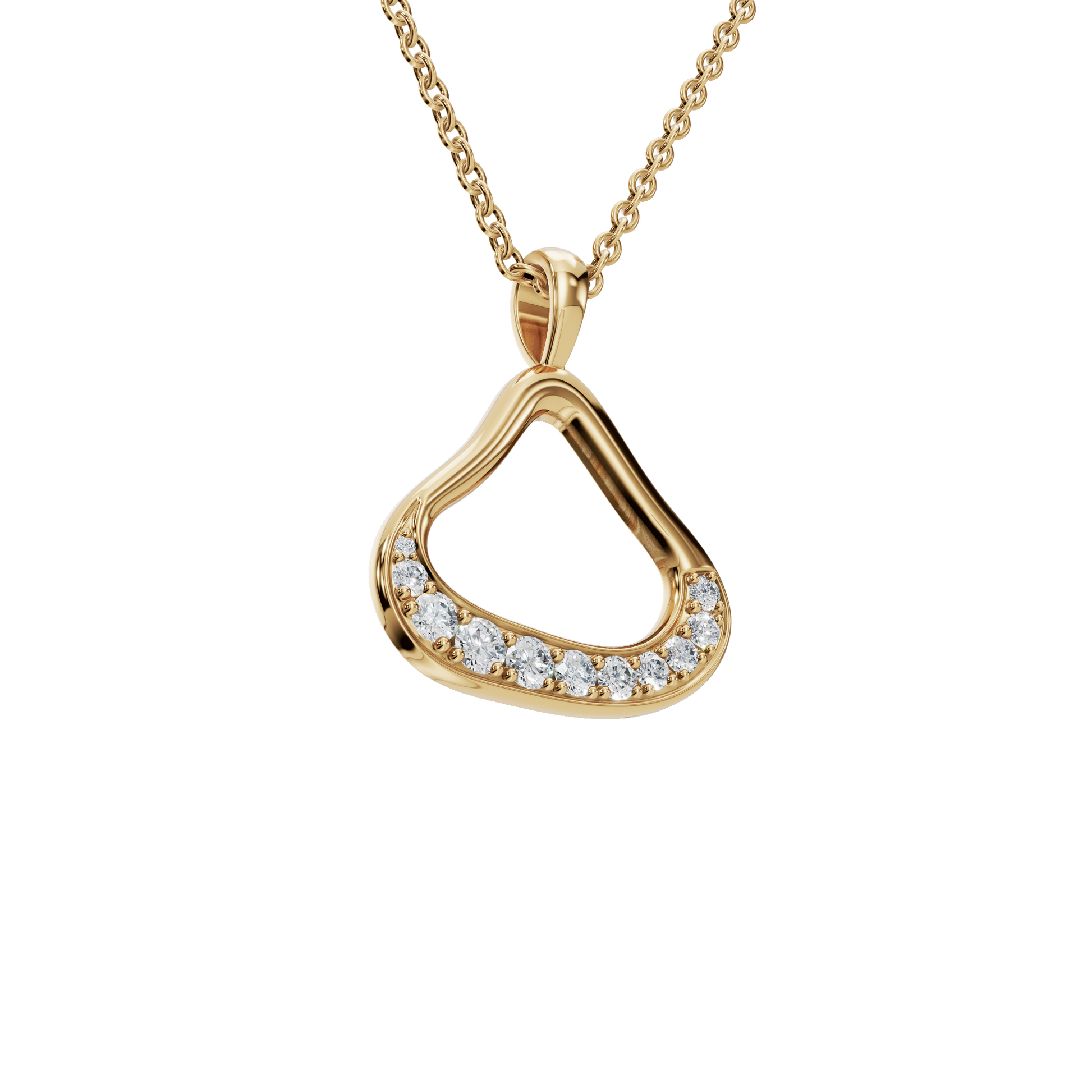 Elegant Wave Diamond Pendant Necklace – Lab Grown Fine Jewelry for Holiday