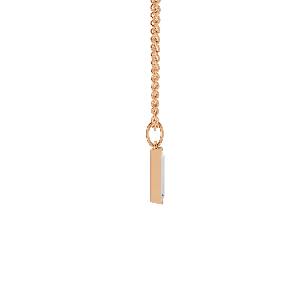 1 carat Lab Grown Baguette Diamond Pendant