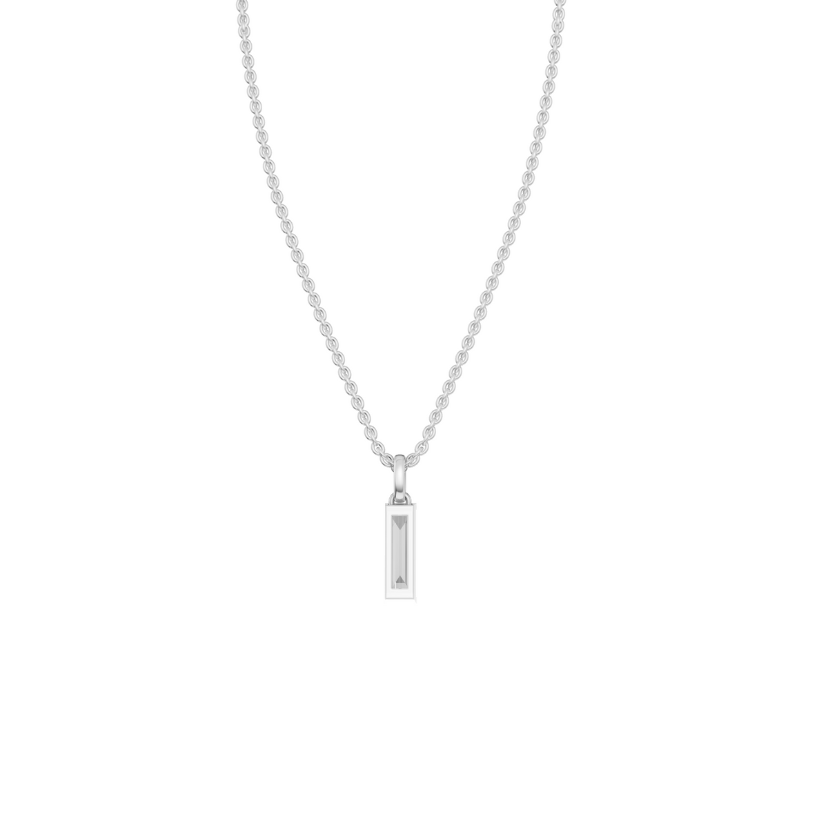 1 carat Lab Grown Baguette Diamond Pendant