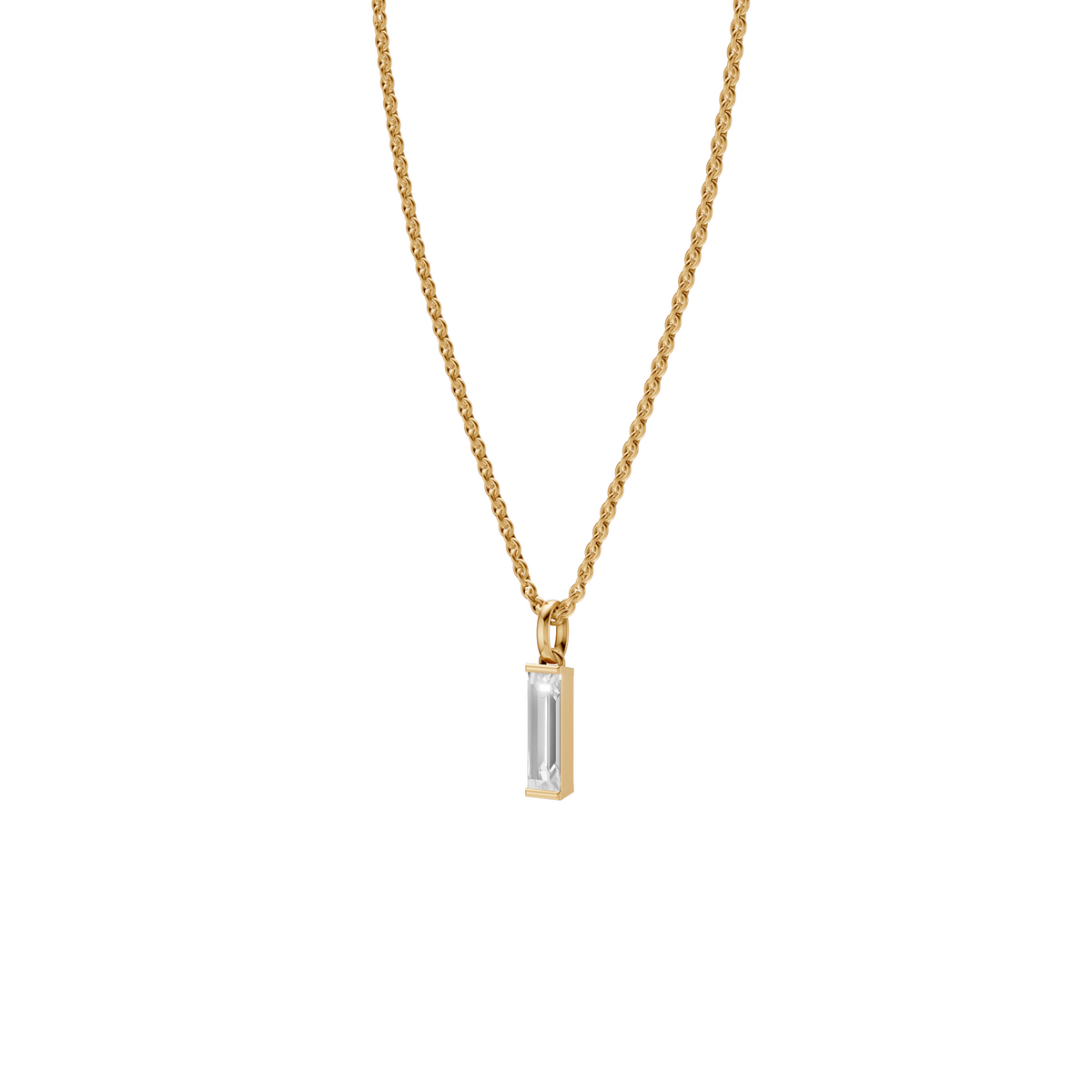 1 carat Lab Grown Baguette Diamond Pendant