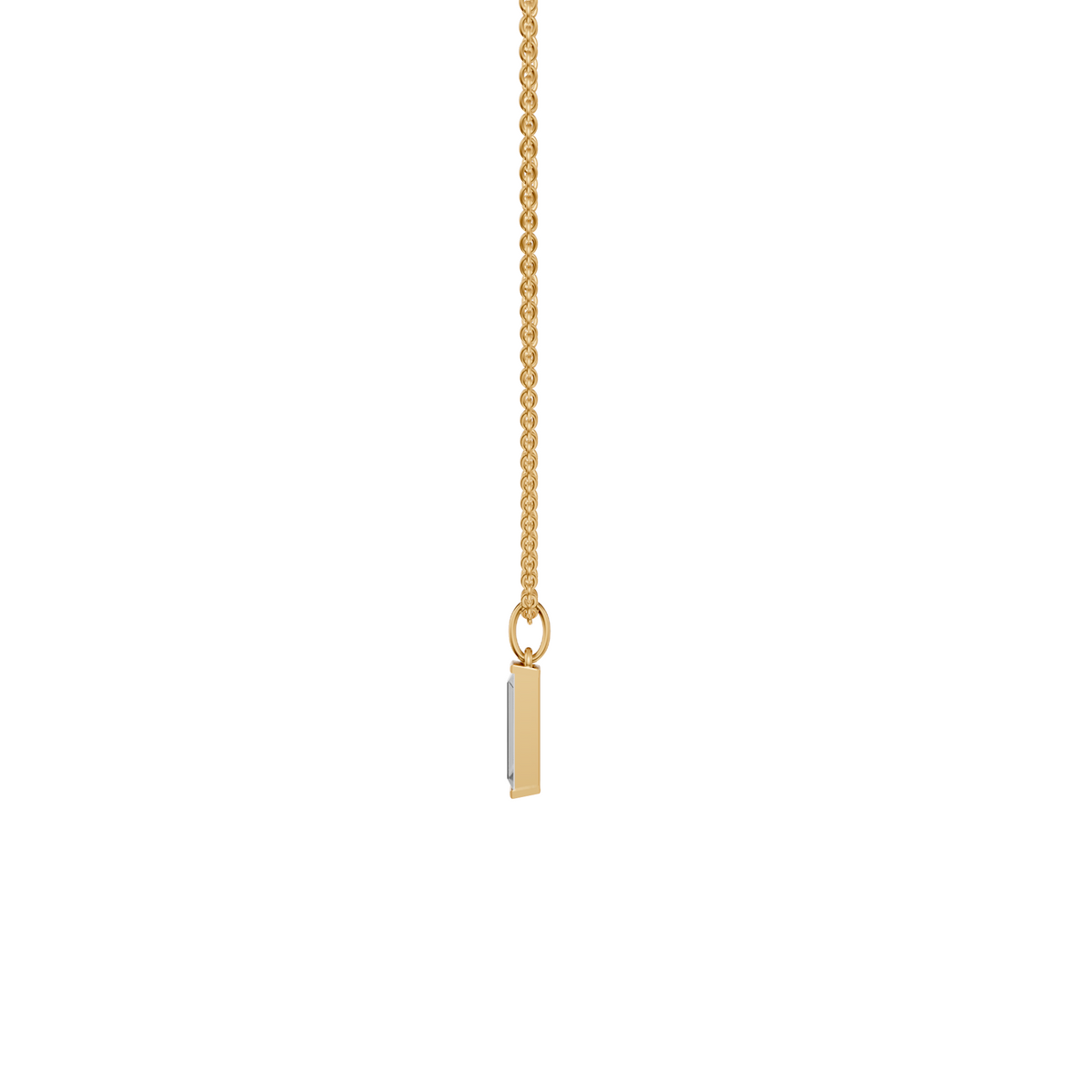 1 carat Lab Grown Baguette Diamond Pendant