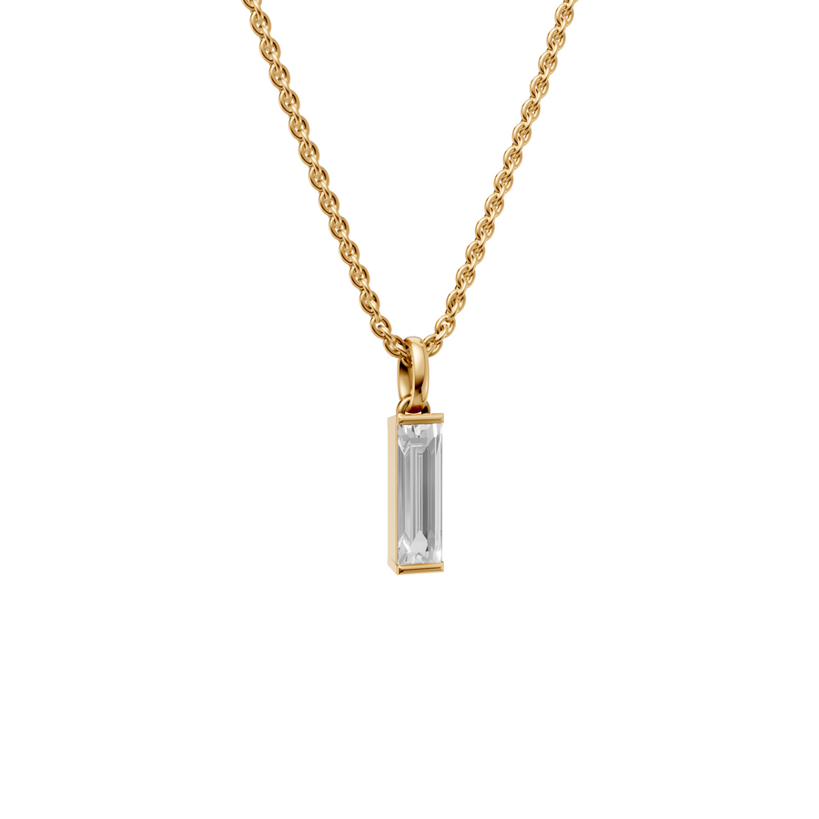 1 carat Lab Grown Baguette Diamond Pendant