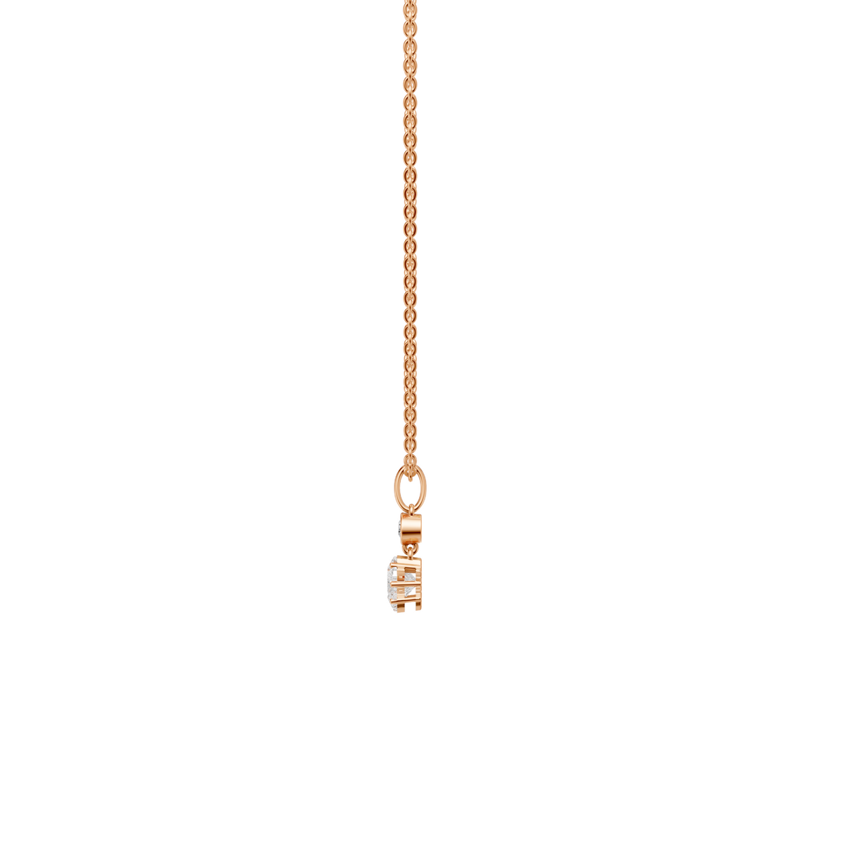 Lab Diamond Starburst Necklace Floral Pendant