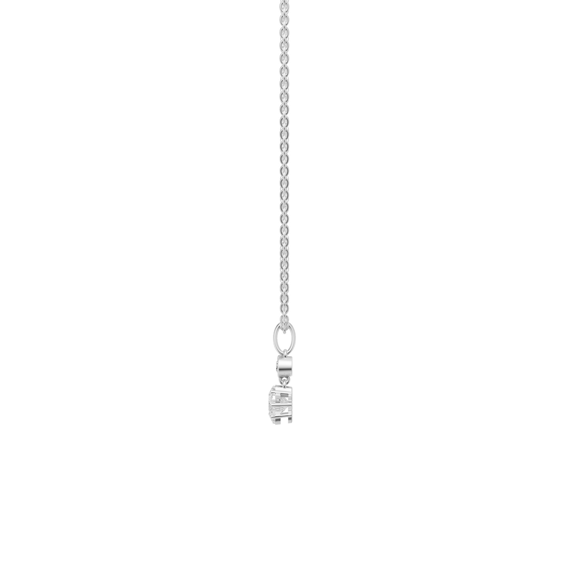 Lab Diamond Starburst Necklace Floral Pendant