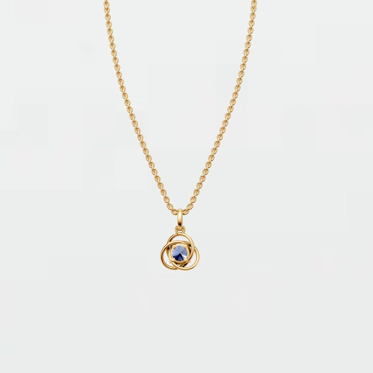 Blue Lab Diamond Necklace Round Colored Diamond Pendant