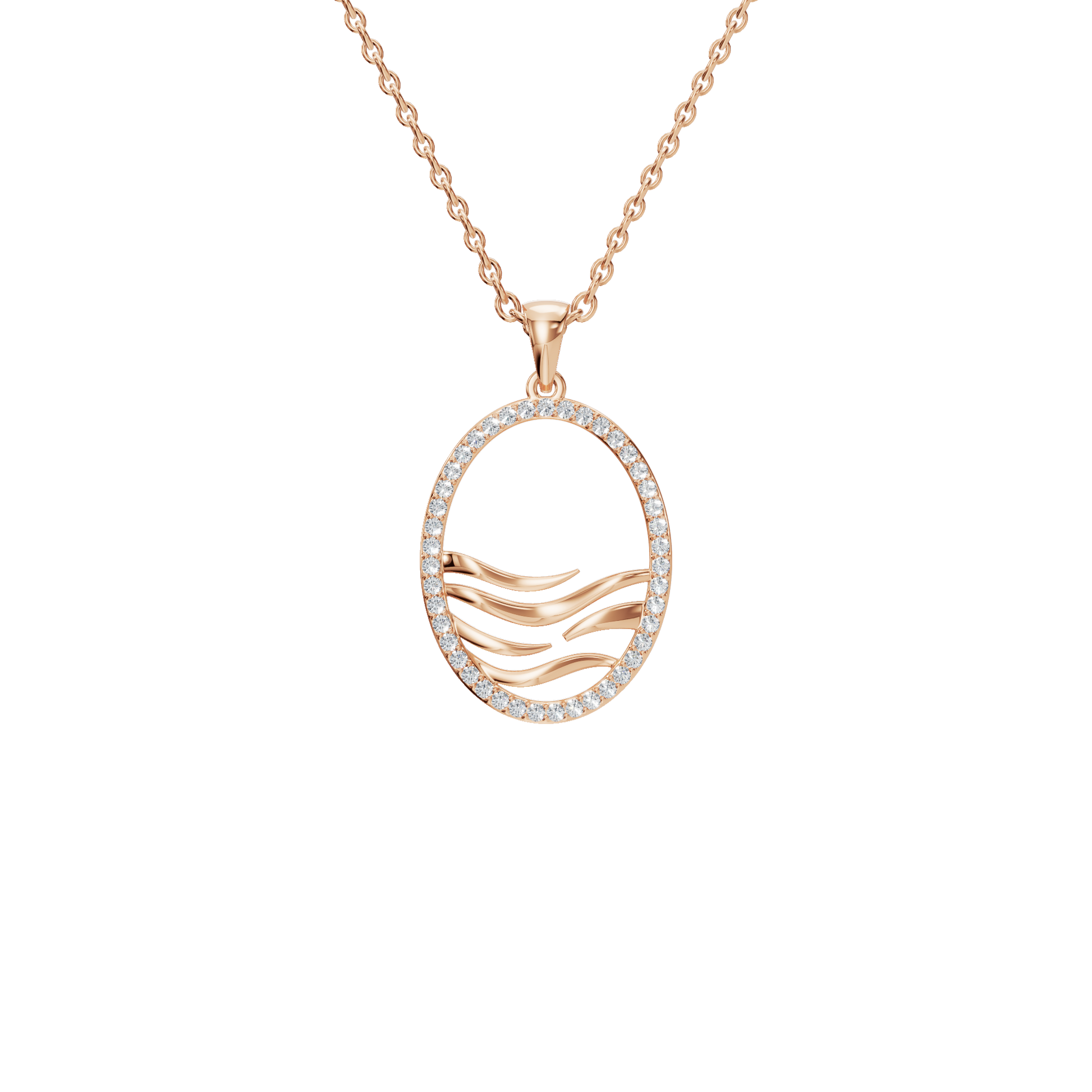 Grand Luxe Diamond Oval Pendant – Fine Holiday Necklace Gift for Her