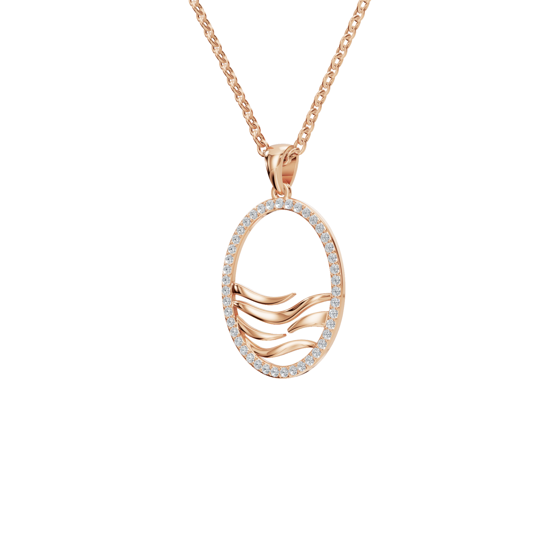 Grand Luxe Diamond Oval Pendant – Fine Holiday Necklace Gift for Her