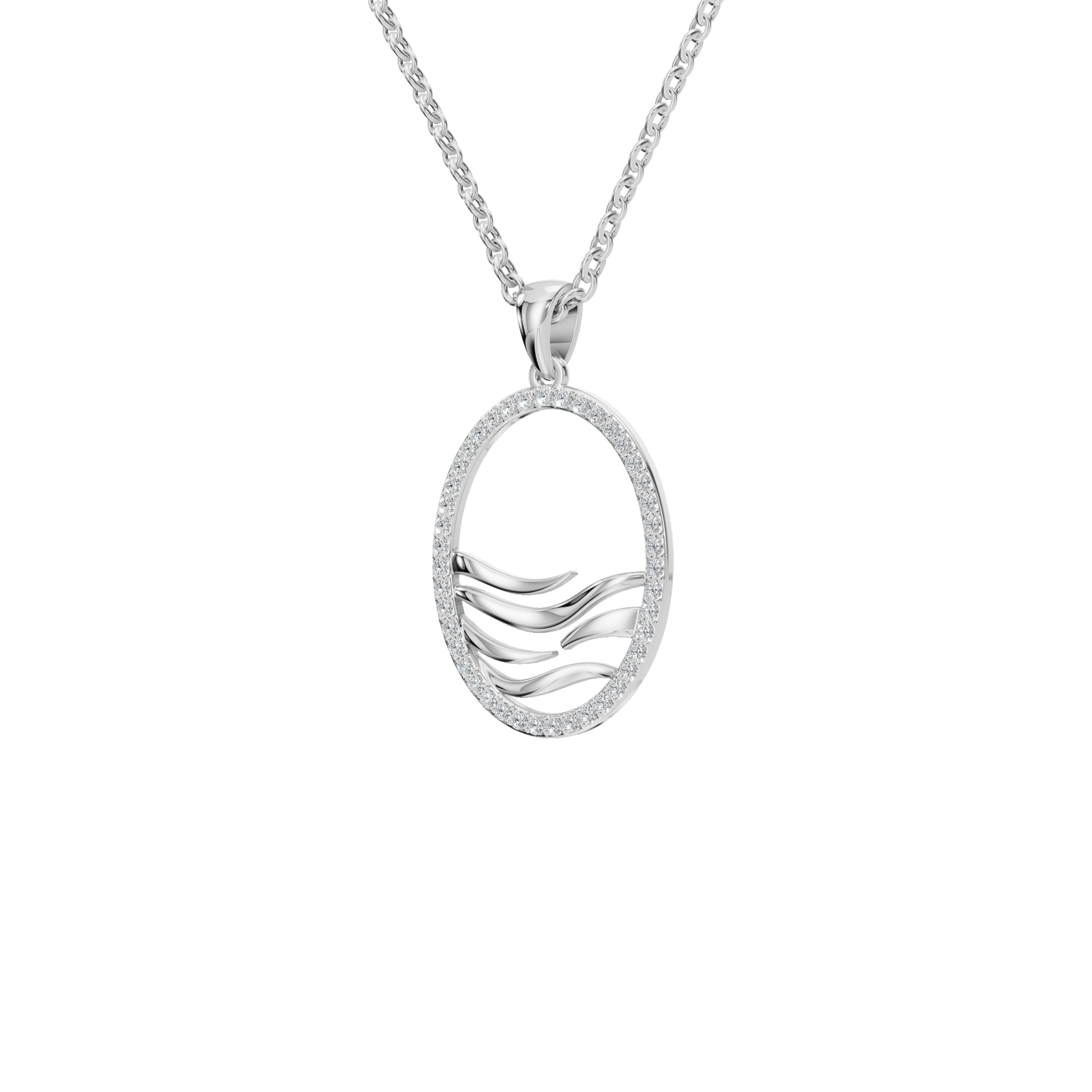 Grand Luxe Diamond Oval Pendant – Fine Holiday Necklace Gift for Her