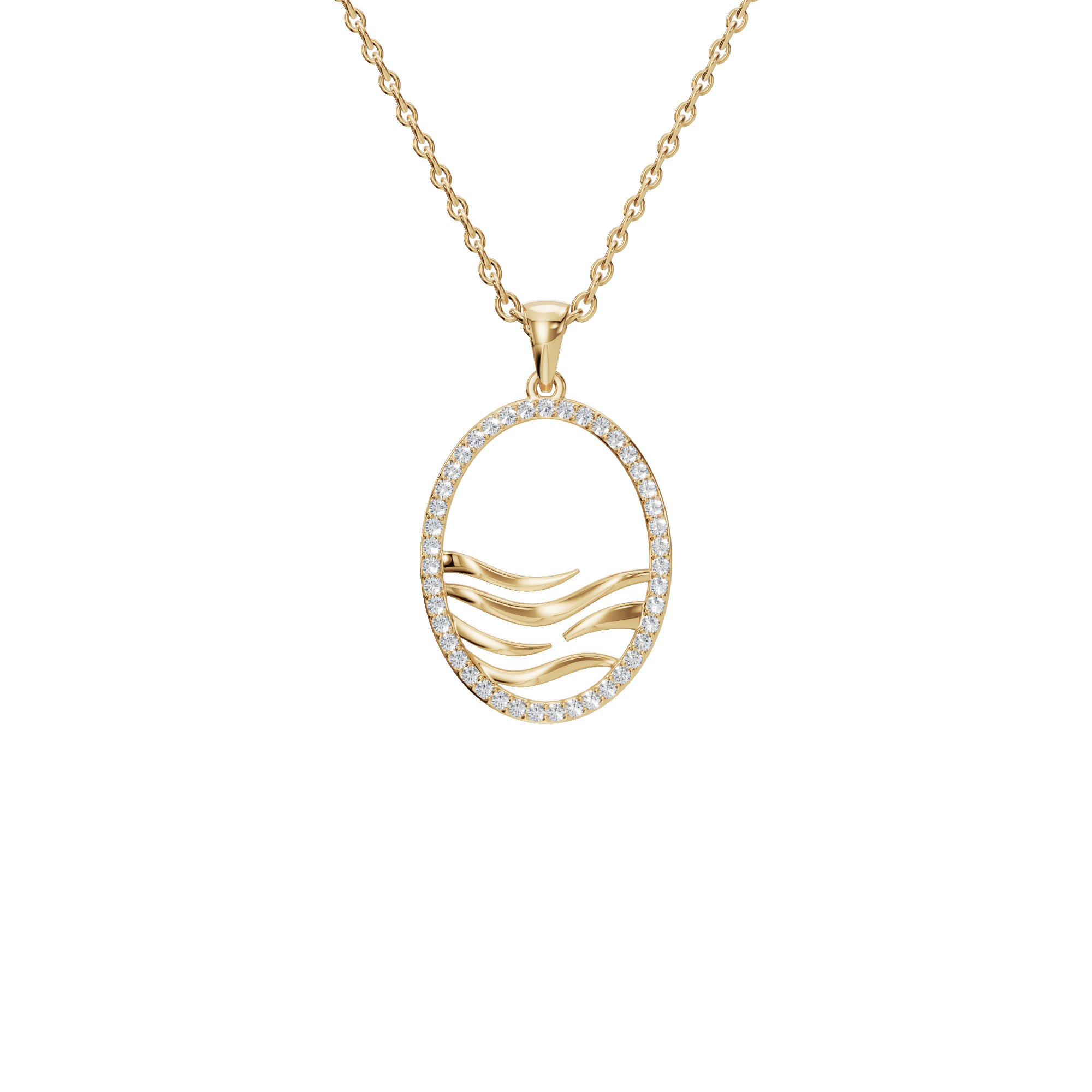 Grand Luxe Diamond Oval Pendant – Fine Holiday Necklace Gift for Her