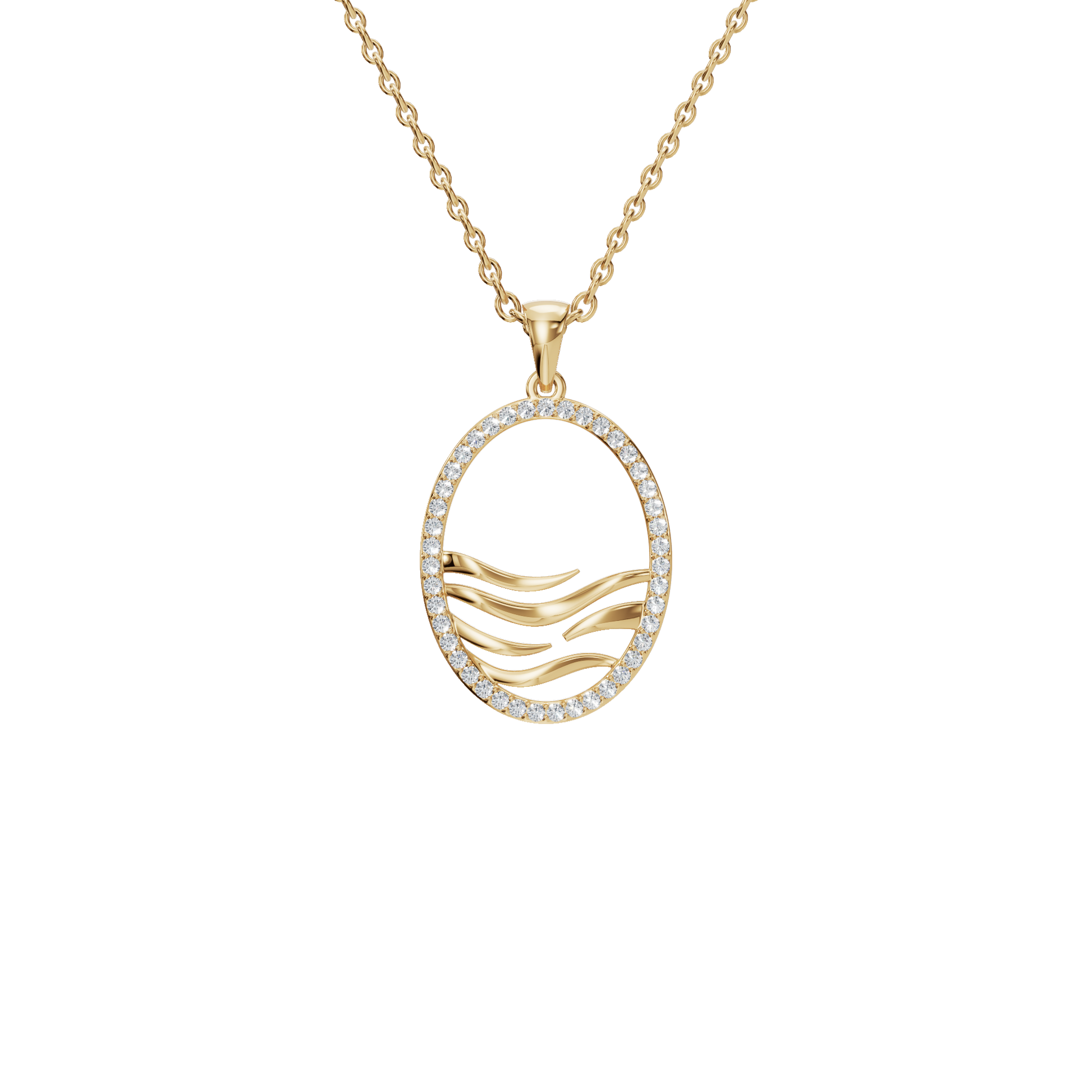 Grand Luxe Diamond Oval Pendant – Fine Holiday Necklace Gift for Her